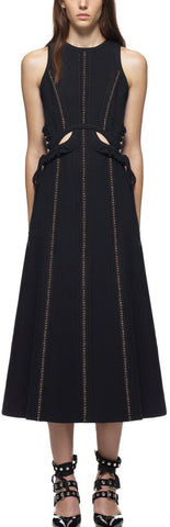Black Cut-Out Midi Dress - DESIGNER INSPIRED FASHIONS