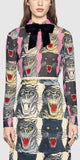 Tiger Face Print Shirt & Skirt Set - DESIGNER INSPIRED FASHIONS