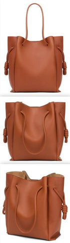Flamenco Knot Tote Bag Rust Color