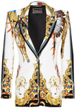 Native Print Blazer and Pant Set