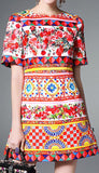 'Mambo' Print Mini Dress - DESIGNER INSPIRED FASHIONS