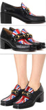Union Jack Horsebit Leather Loafers - British Flag
