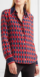 GG Printed Crepe de Chine Shirt