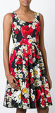 Daisy and Poppy Print Silk Dress | DESIGNER INSPIRED FASHIONS