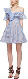 Lace Frill Dress, Light Blue - DESIGNER INSPIRED FASHIONS