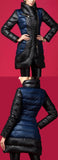 Bicolor Side-Zip Puffer Coat