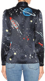 Space Printed Silk Blouse