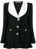 Black Single-Breasted Blazer Dress