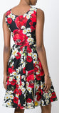 Daisy and Poppy Print Silk Dress | DESIGNER INSPIRED FASHIONS