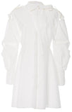 Boxy White Mini Shirt-Dress