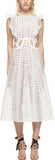 Embroidered Cutout Midi Dress, White - DESIGNER INSPIRED FASHIONS