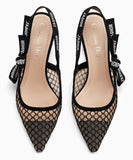 J'Adior High-Heeled Shoe in Black Mesh