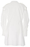 Boxy White Mini Shirt-Dress