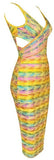 Multicolored Foil Bandage Dress