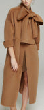 Large Bow Wool Coat