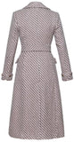 Ribbon-Embellished Print Trench Coat