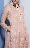 Embellished-Collar Lace Midi Dress - DESIGNER INSPIRED FASHIONS
