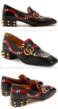 Yoko Snake-Appliqu̩ Leather Loafers