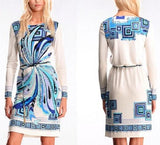 Farfalla Print Silk Dress - DESIGNER INSPIRED FASHIONS