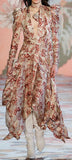 Unbridled Chevron Silk Dress