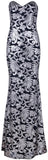 Strapless Sequin-Embroidered Gown
