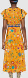 'Unskilled Worker' Print Dress, Yellow