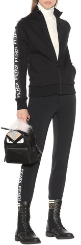 Logo Zip Jersey Sweatshirt and Pant Set, Black