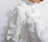 Ruffle Top, White or Black