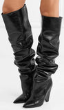 'Niki' Leather Knee Boots
