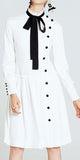 Side-Button-Down Shirt-Dress