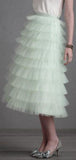 Tiered Tulle Midi Skirt