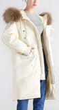 Fur-Hooded Puffer Coat - Black or White