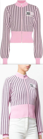Cropped Knit Jacket, Pink