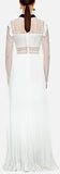 Stripe Panelled Lace Maxi Dress