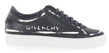 Urban Street Leather Black Graffiti White Sneakers
