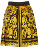 Baroque Print Shirt & Mini Skirt Set
