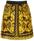 Baroque Print Shirt & Mini Skirt Set