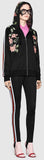 Embroidered Zip Sweatshirt & Technical Stirrup Leggings