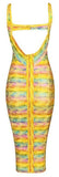 Multicolored Foil Bandage Dress