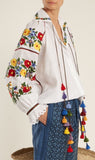 Boucl̩ Embroidered Linen Blouse