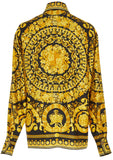 Baroque Print Shirt & Mini Skirt Set
