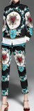 Heart & Floral Print Shirt & Pants Set