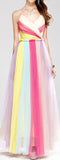 Rainbow Voile Gown