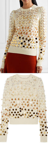 Sequin-Embellished Sweater