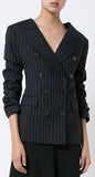 Striped Tie-Back Blazer