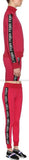 Logo Zip Jersey Sweatshirt and Pant Set, Red