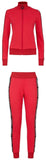 Logo Zip Jersey Sweatshirt and Pant Set, Red