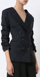 Striped Tie-Back Blazer