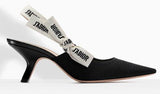 J'Adior Slingback in Black Technical Fabric