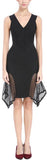 Asymmetrical Mesh-Paneled Bandage Dress - Black, Pink or Light Blue